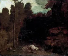 Landscape with a Dead Horse 1850s. Artist: Gustave Courbet