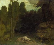 Landscape with a Dead Horse, 1858. Creator: Gustave Courbet