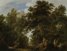 Landscape with a Deer Hunt, 1630. Creator: Alexander Keirincx
