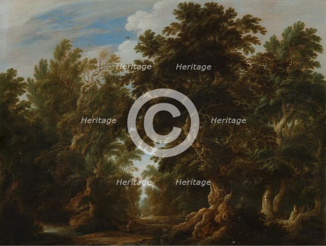 Landscape with a Deer Hunt, 1630. Creator: Alexander Keirincx.