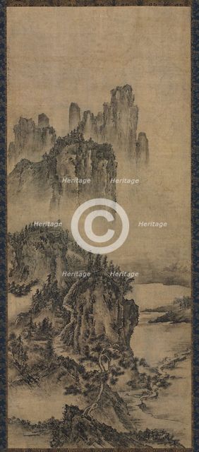 Landscape with a Distant Temple, early 1500s. Creator: Unknown.