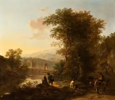 Landscape with a Draftsman, c1645. Creator: Jan Dirksz Both
