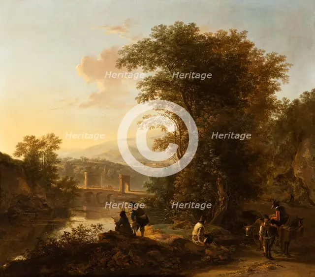 Landscape with a Draftsman, c1645. Creator: Jan Dirksz Both.