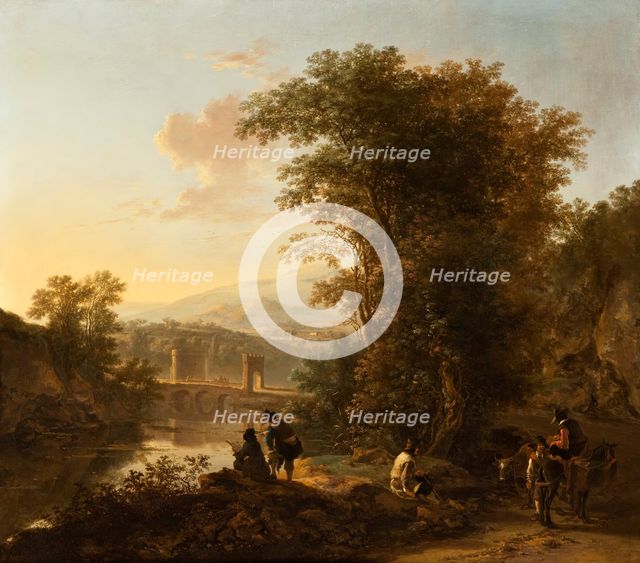 Landscape with a Draftsman, c1645. Creator: Jan Dirksz Both.