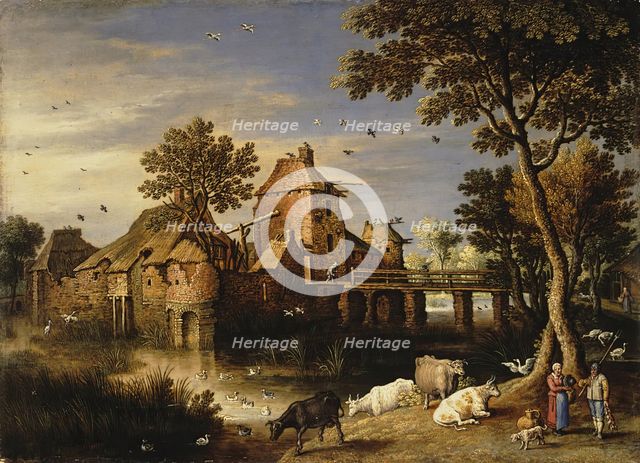 Landscape with a Farm, 1627. Creator: Marten Ryckaert.