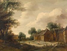 Landscape with a Farm, c1630-1650. Creator: Lodewijk de Vadder