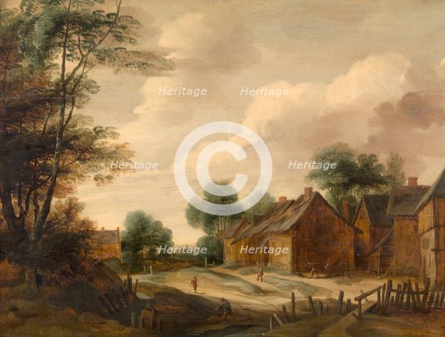 Landscape with a Farm, c1630-1650. Creator: Lodewijk de Vadder.