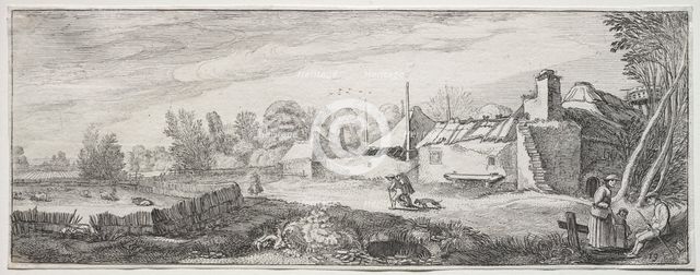 Landscape with a Farm. Creator: Jan van de Velde (Dutch, 1620-1662).