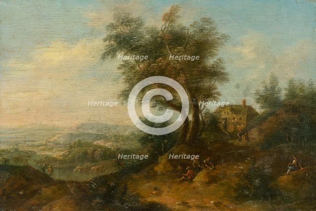 Landscape with a Figural Staffage, 1760-1780. Creator: Unknown.