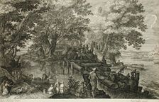Landscape with a Fisherman, between circa 1610 and circa 1615. Creator: Aegidius Sadeler II