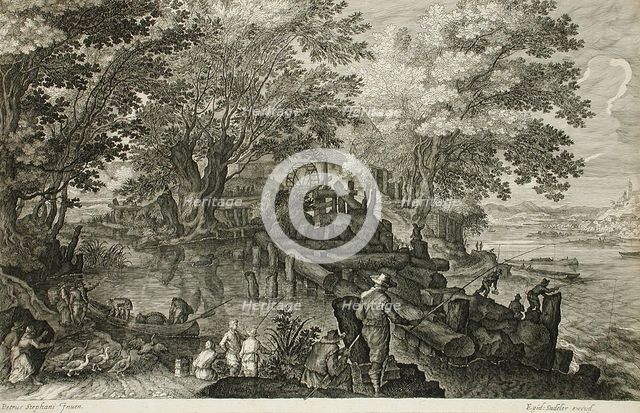 Landscape with a Fisherman, between circa 1610 and circa 1615. Creator: Aegidius Sadeler II.