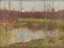 Landscape with a Fishpond, 1913. Creator: Gustav Mally