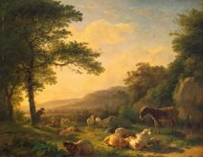 Landscape with a Flock of Sheep, 1800. Creator: Balthasar Paul Ommeganck