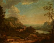 Landscape with a Genre Scene, 1761. Creator: Johann Christian Vollerdt