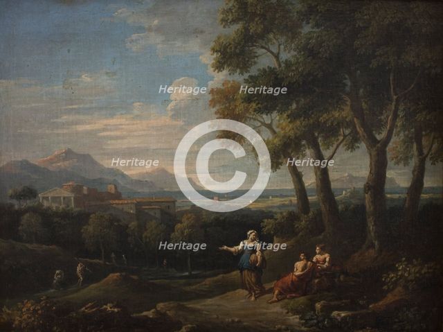 Landscape with a Genre Scene, 18th century. Creator: Jan Frans van Bloemen.