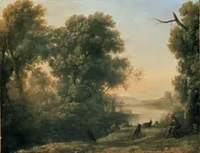 Landscape with a Goatherd, c1635-1636. Artist: Claude Lorrain