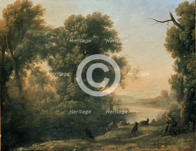 Landscape with a Goatherd, c1635-1636. Artist: Claude Lorrain.
