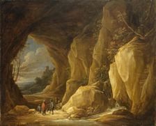Landscape with a Grotto and a Group of Gipsies, 1640. Creator: David Teniers II