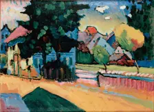 Landscape with a Green House 1908. Artist: Vassily Kandinsky