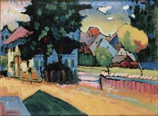 Landscape with a Green House 1908. Artist: Vassily Kandinsky