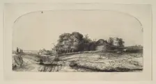 Landscape with a Hay Barn and a Flock of Sheep, 1652. Creator: Rembrandt Harmensz van Rijn
