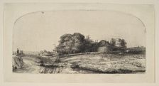 Landscape with a Hay Barn and a Flock of Sheep, 1652. Creator: Rembrandt Harmensz van Rijn