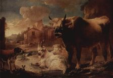 Landscape with a Herd, 1650. Creator: Philipp Peter Roos