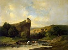 Landscape with a Herd, 1862. Creators: Eugène Verboeckhoven, Joseph Quinaux