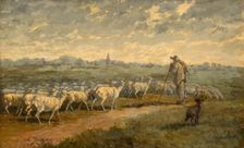 Landscape with a Herd, 1872. Creator: Charles Emile Jacque