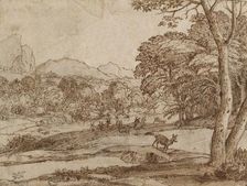 Landscape with a Herd of Deer, 1666. Artist: Claude Lorrain