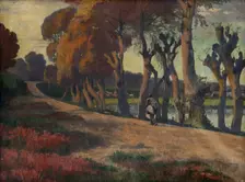 Landscape with a Herdsman, 1920-1930. Creator: Jozef Hanula