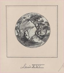Landscape with a hidden silhouette of Louis XVI, 1794-1815., 1794-1815. Creator: Anon