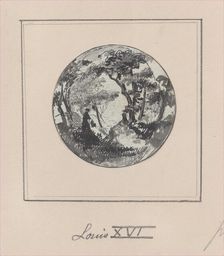 Landscape with a hidden silhouette of Louis XVI, 1794-1815., 1794-1815. Creator: Anon