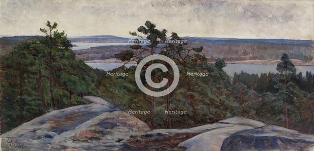 Landscape with a Lake, 1875-1930. Creator: Ada Thilen.
