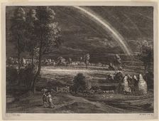 Landscape with a Large Rainbow, c. 1638. Creator: Boetius Adams Bolswert