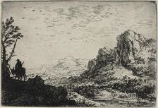 Landscape with a Man on a Mule, 1640-46. Creator: Herman Saftleven the Younger