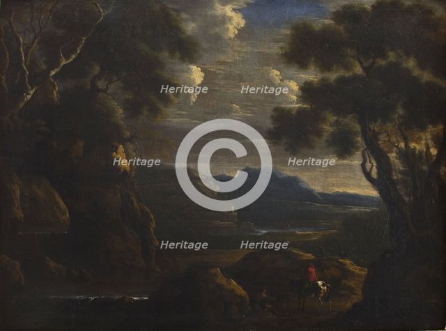Landscape with a Man on Horseback, 2nd half of 17th century.