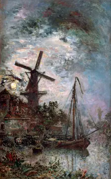 Landscape with a Mill 1888. Artist: Johan Barthold Jongkind