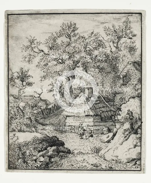 Landscape with a Millstone near a Cask, second half of 18th century. Creator: Unknown.