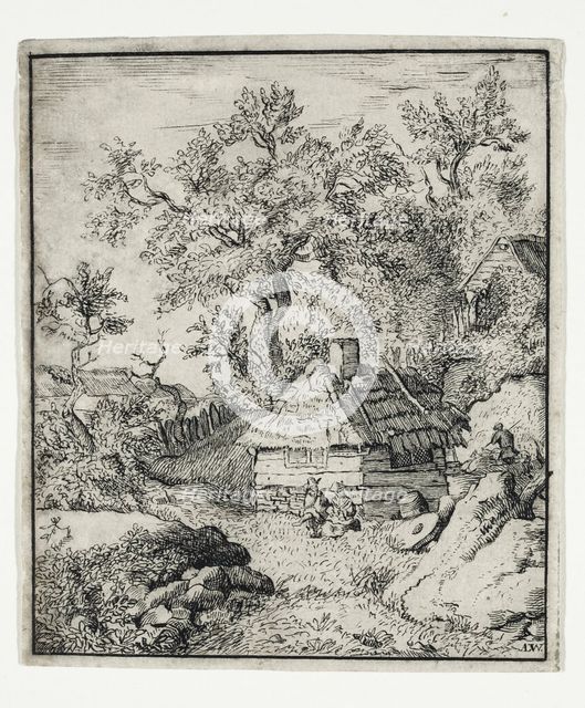 Landscape with a Millstone near a Cask, second half of 18th century. Creator: Unknown.