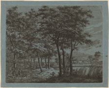 Landscape with a Peasant Carrying Firewood, c. 1800. Creator: Ernst Willem Jan Bagelaar