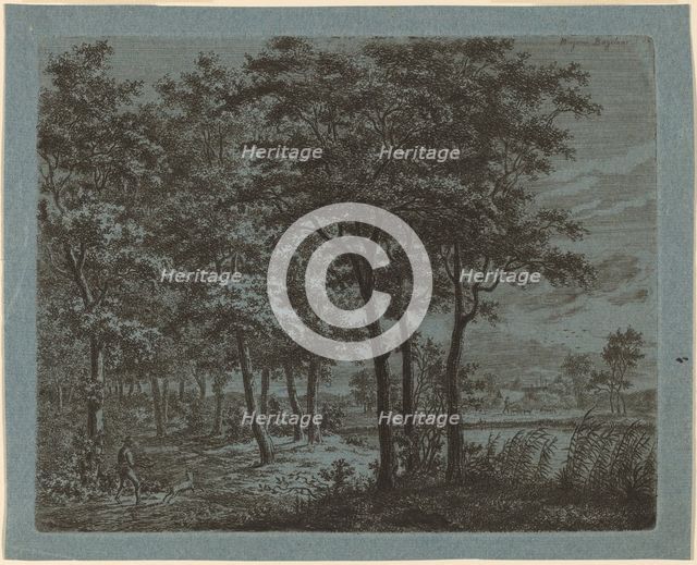 Landscape with a Peasant Carrying Firewood, c. 1800. Creator: Ernst Willem Jan Bagelaar.
