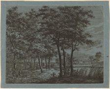Landscape with a Peasant Carrying Firewood, c. 1800. Creator: Ernst Willem Jan Bagelaar