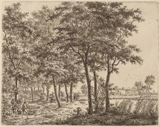 Landscape with a Peasant Carrying Firewood, c. 1800. Creator: Ernst Willem Jan Bagelaar