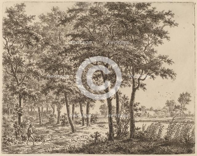 Landscape with a Peasant Carrying Firewood, c. 1800. Creator: Ernst Willem Jan Bagelaar.