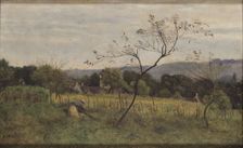 Landscape with a Peasant Woman, 1861. Creator: Corot, Jean-Baptiste Camille (1796-1875)