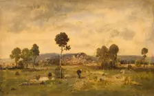 Landscape with a Pine-tree, 1864. Creator: Narcisse Virgile Diaz de la Pena