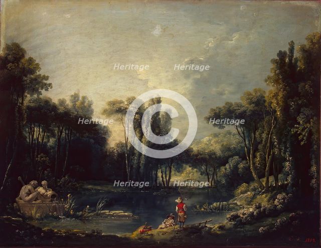 Landscape with a Pond, 1746. Creator: Francois Boucher.