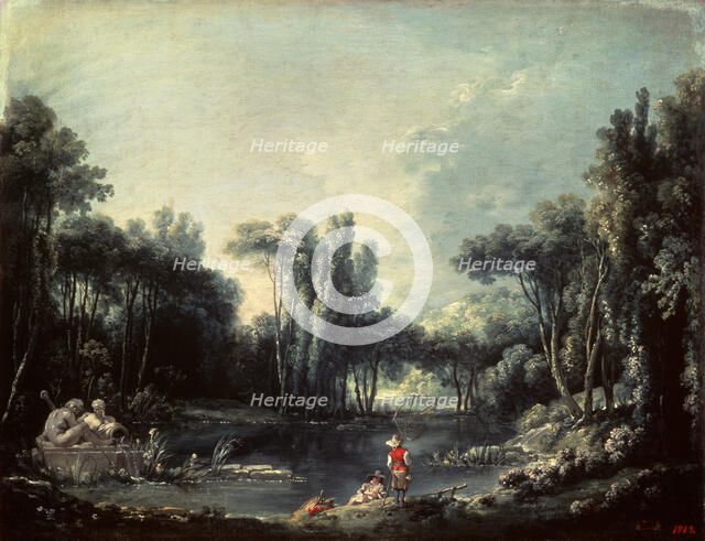 'Landscape with a Pond', 1746.  Artist: François Boucher