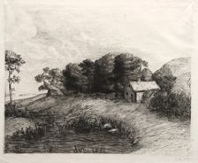 Landscape with a Pond. Creator: Alphonse Legros (French, 1837-1911)